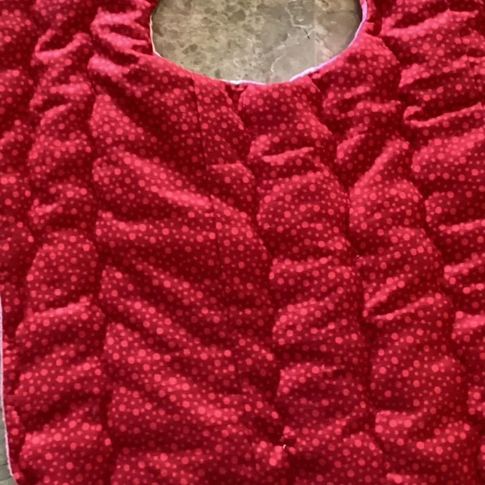 NWT. Hand Crafted Reversible Quilted Baby Bib